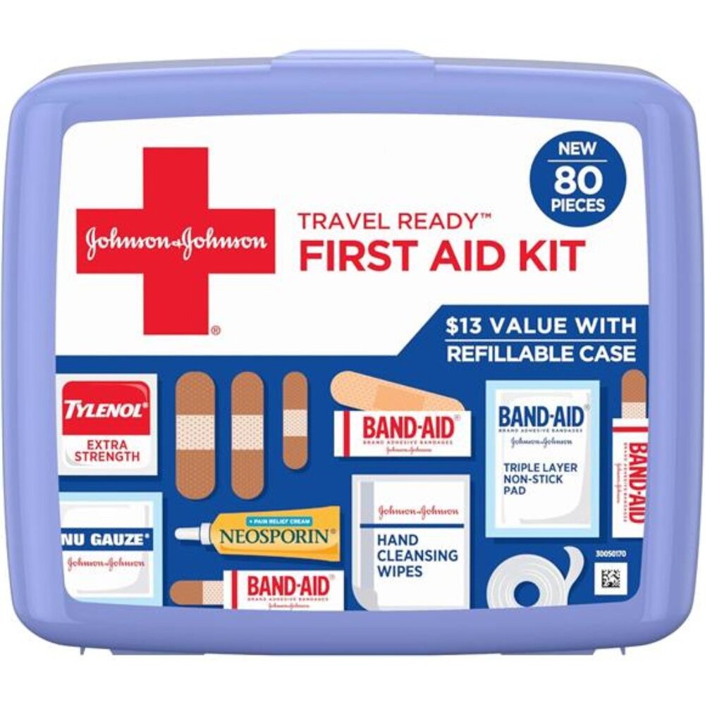 Travel First Aid Kit 80 Pieces Portable Emergency Wound Care Home Car Camping